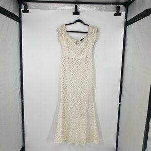 Fashion to Figure Cream Lace Maxi Dress